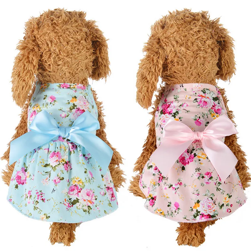 Robes d'été pour chiens vêtements pour animaux de compagnie petite robe douce pour chemise gilet chats Chihuahua 30