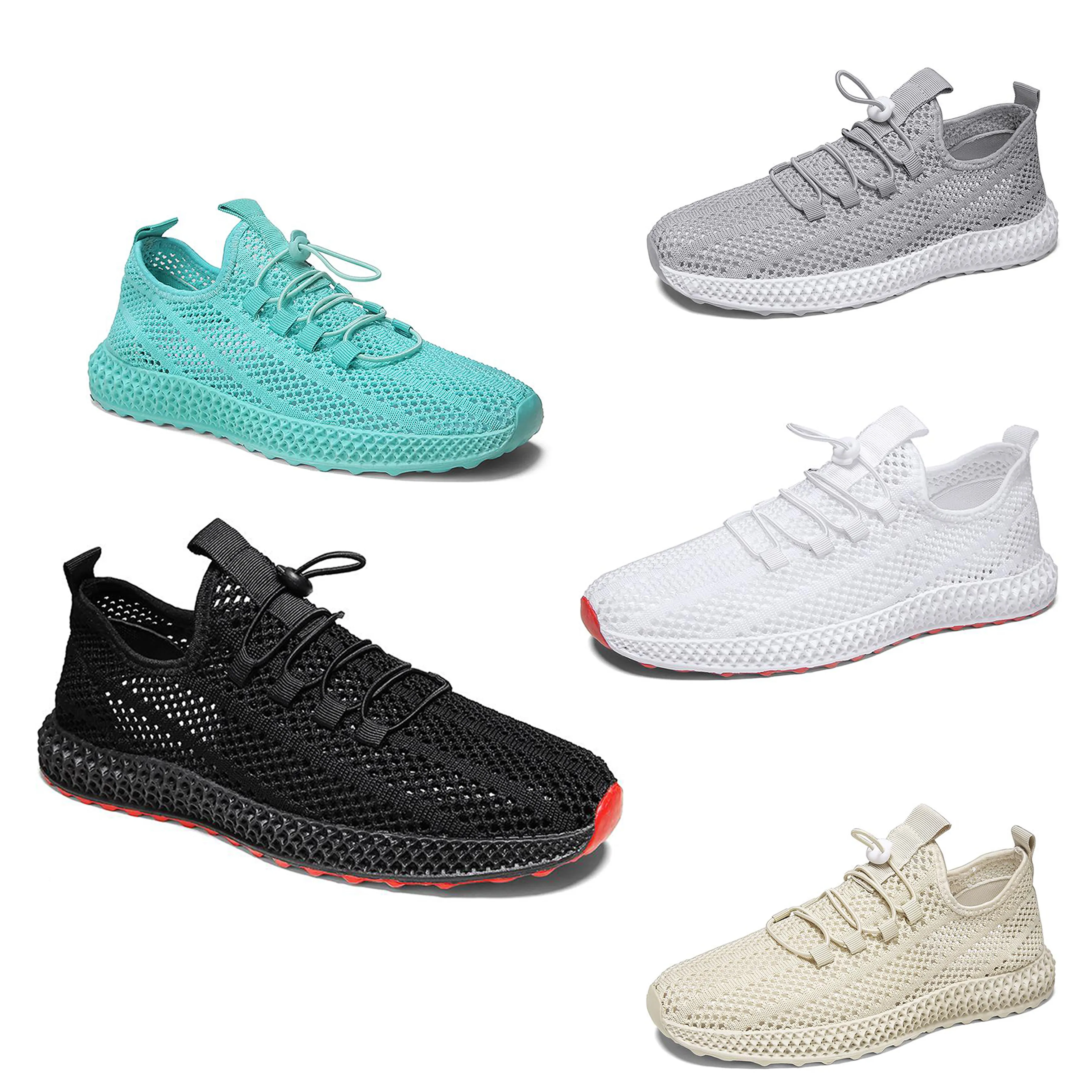 Running Schoenen Lente Zomer Mens Sneakers Zwart Wit Blauw Grijs Ademend Outdoor Wear MES