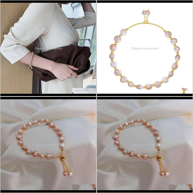 link baroque pearl girlfriends bracelet & amp; small crowd design feeling hand ornament sister keepsake net red jewelry