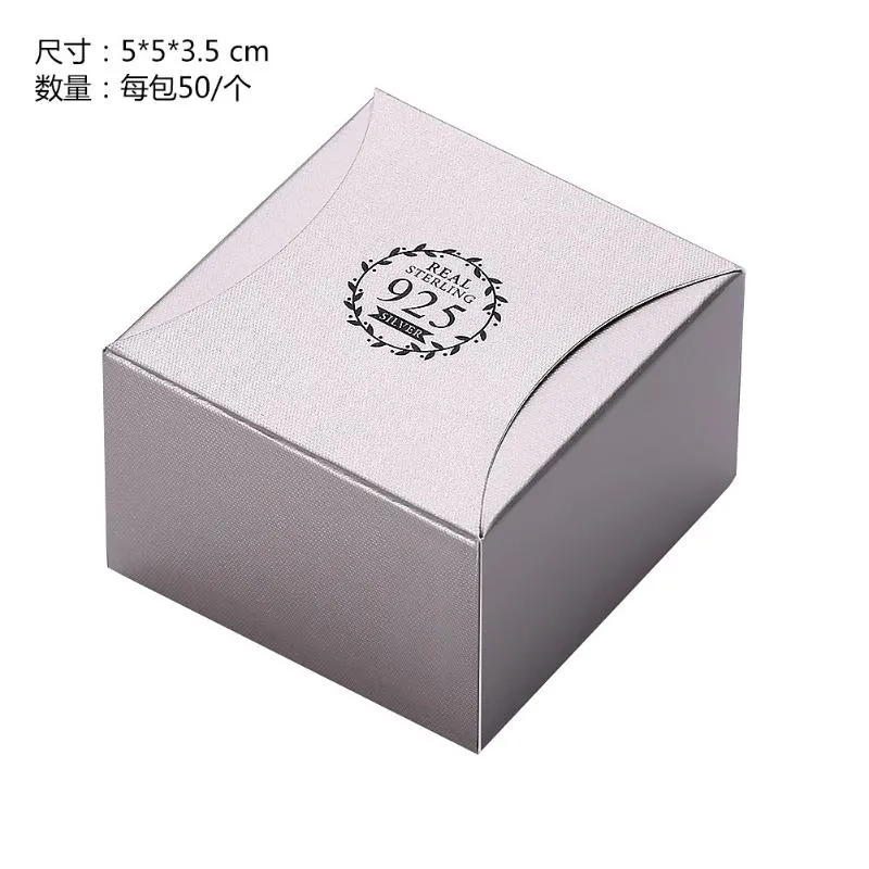 Obejrzyj skrzynki Przypadki Sterling Silver High-End Packaging Box Pierścień 5 * 5 * 3,5 cm Bydlery Organizator Torba Pasek Luksusowy Projektant
