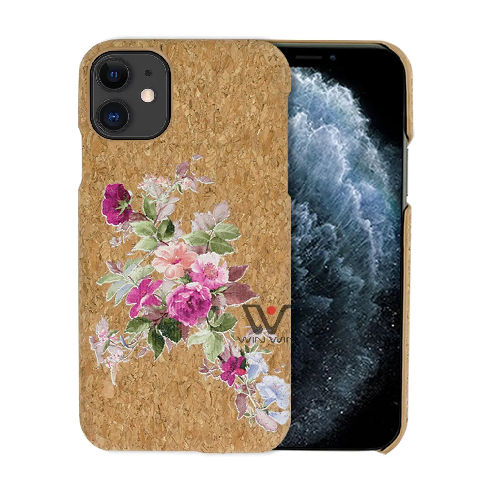 2022 Nieuwe luxe stofdicht waterdichte telefoon gevallen Natuurlijke Cork Custom Exquisite Pattern Protective Case voor iPhone 11 Pro 12Promax 13