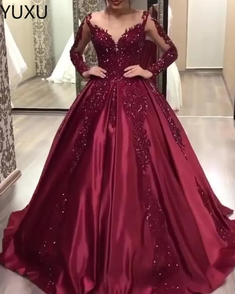 green bodycon dress mini Burgundy Prom Dresses,Two Piece Prom Dress,Ruffled Tulle Prom Dress,PD main image 1