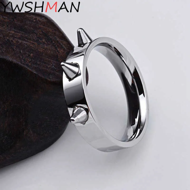 Self-defense Stainless Steel Ring Punk Style Men's and Women's Thorn Jewelry Joyas Para Hombres y Mujeres