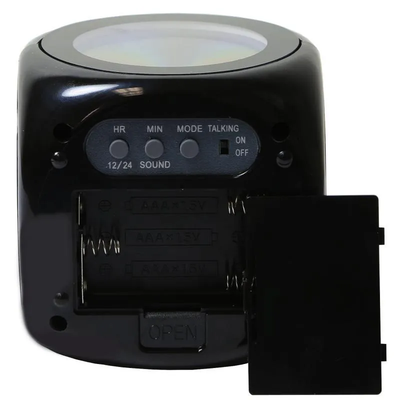 Orologi da tavolo da scrivania Proiettore LCD digitale Sveglia Voce LED Temperatura Display multifunzionale Tempo pigro