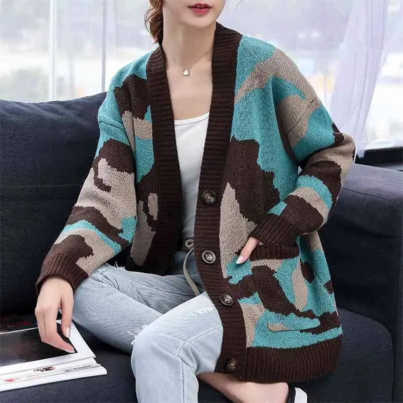 Lazy Wind Pullover Winter Koreanische Frauen Breite Lose Hemd Mantel Jacke Frühling Und Herbst 210427