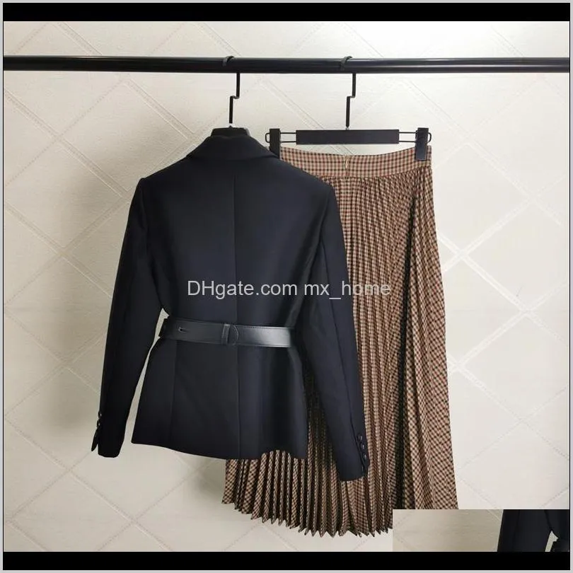 2020 autumn and winter new luxury design fashion suit short woolen coat senior women`s skirt two-piece shipping