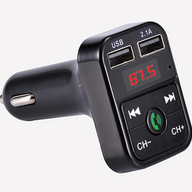 أحدث شاحن سيارة B2 FM الارسال متعددة الوظائف بلوتوث 2.1A المزدوج USB دعم مشغل MP3 كيت TF بطاقة يدوي مع مربع التجزئة