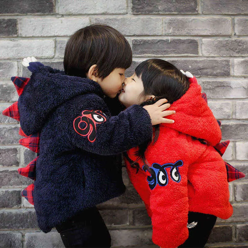 Moda Neonati maschi Giacche Collo di pelliccia Autunno Inverno Bambini Caldo spesso Parka Giacca Bambini Capispalla Ragazza Cappotto Vestiti per