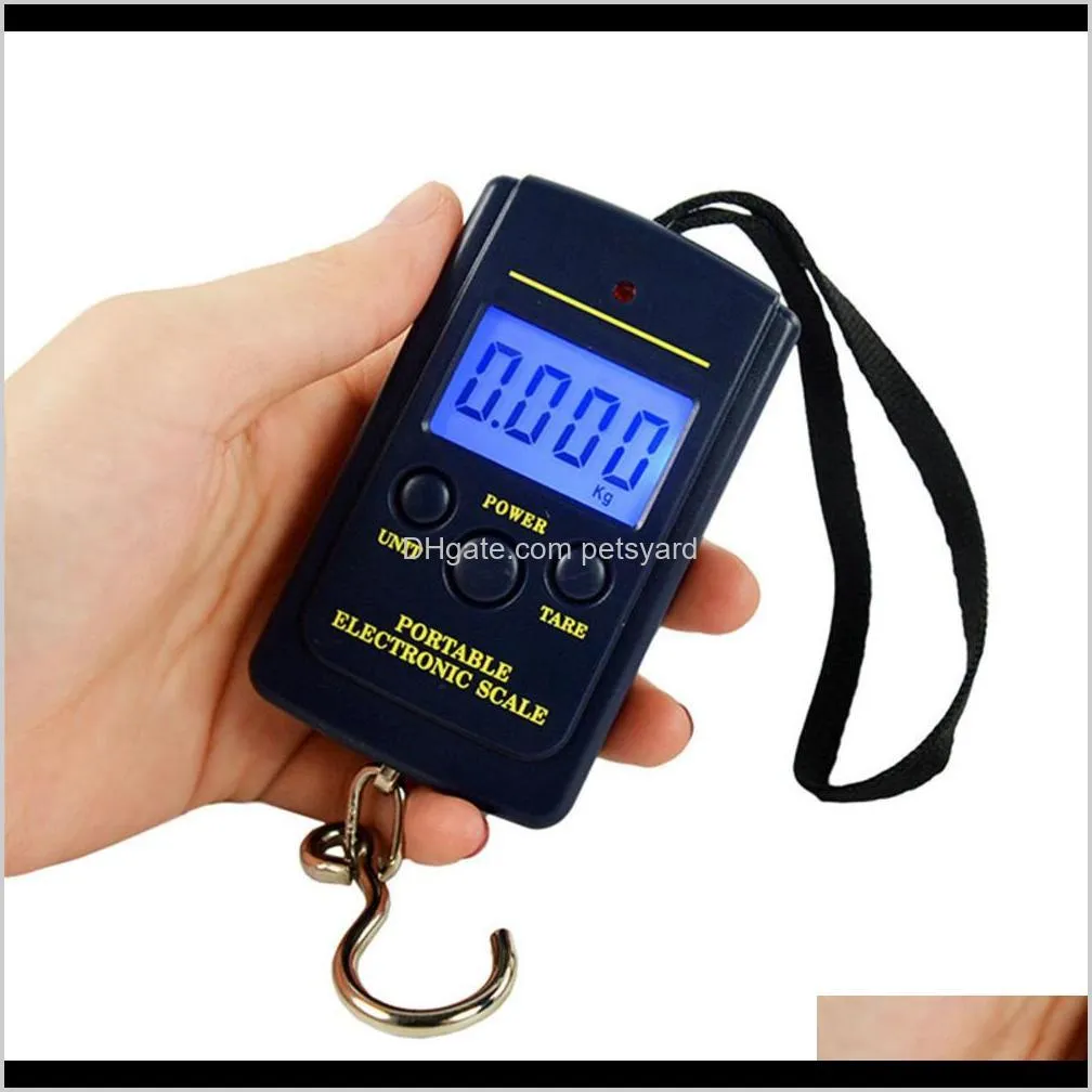 40kg digital scales lcd display hanging luggage fishing weight fine weighing balance libra steelyard household scales 