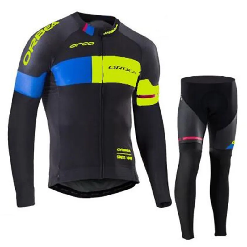 Herren ORBEA Team Radfahren Jersey Anzug Langarm MTB Fahrrad Shirt und Hosen Sets atmungsaktive Rennrad Outfits Rennbekleidung Ropa Ciclismo Y21071620