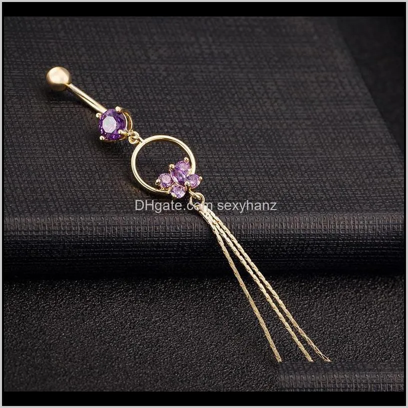 sexy dangle belly button rings belly piercing cz crystal butterfly body jewelry navel piercing rings drop dance