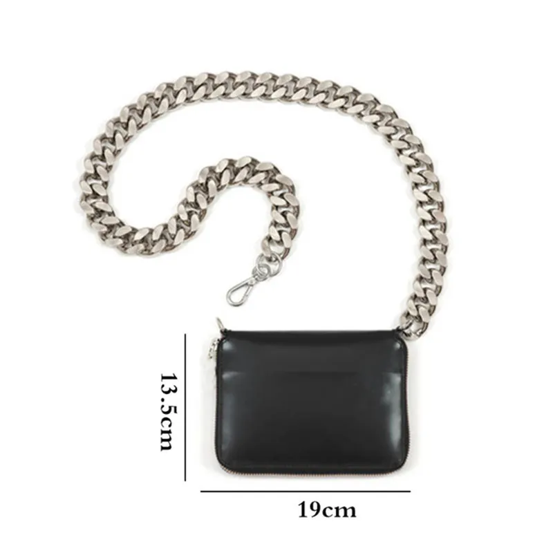 Thick chain Single Shoulder Bag Leather Crossbody Bags Ins Super Fire PU Mini Wallet Women card pack Bike Wallets Coin Purse Fashi237t