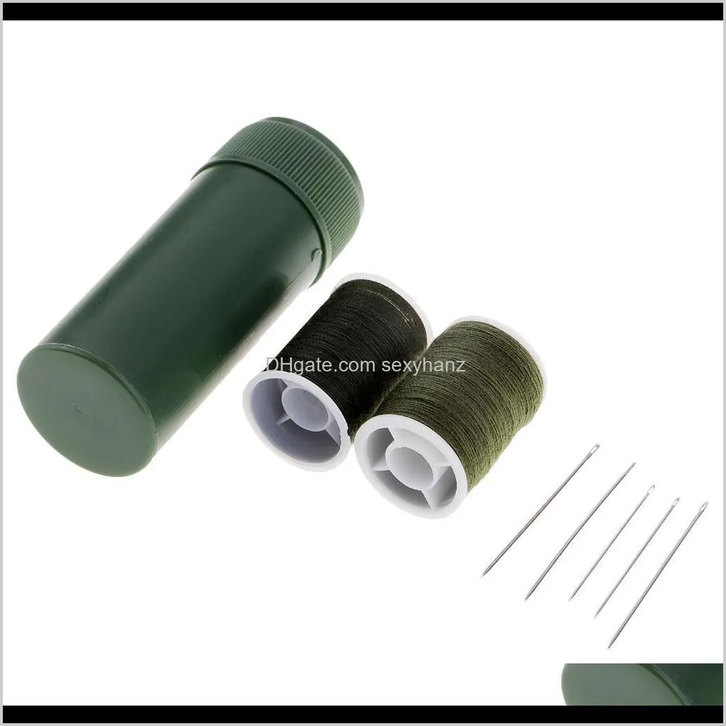 1 set - 7 pieces needle and thread kit - sewing camping survival emergency