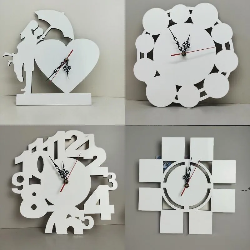 Newsublimation空白の壁掛け時計バレンタインデーDIYパーソナライズされた家族の家の装飾的な壁掛け時計CCA10215