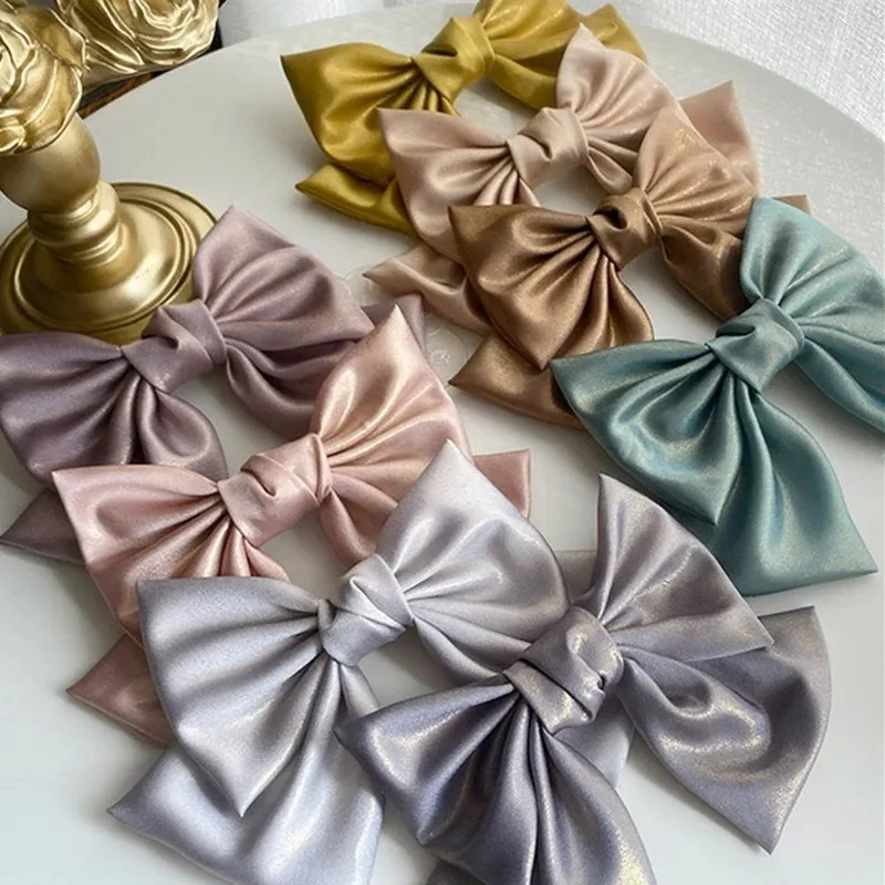 2021 Nouvelle arrivée Bows Barrette Bandes élastiques Femmes filles Bandeau de tête Fashion Coréen Cheveux Clip Sweet Headwear Accessoires