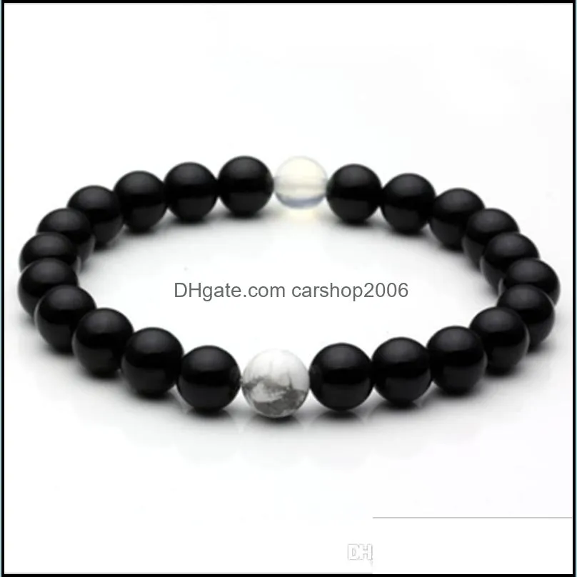 Black gallstone yoga symmetrical bracelet meditation beads treatment spirit beads unisex