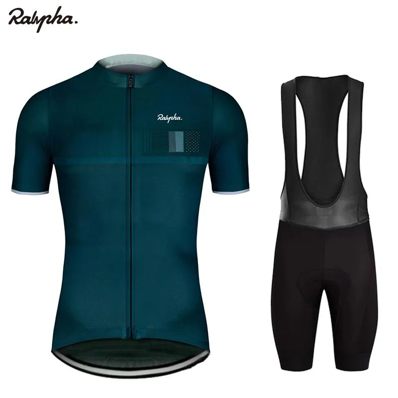 Set da corsa Set da ciclismo 2022 Abbigliamento da bici Team Jersey Kit Raphaful Uomo Manica corta MTB Abbigliamento Uniforme Ropa Ciclismo Hombre