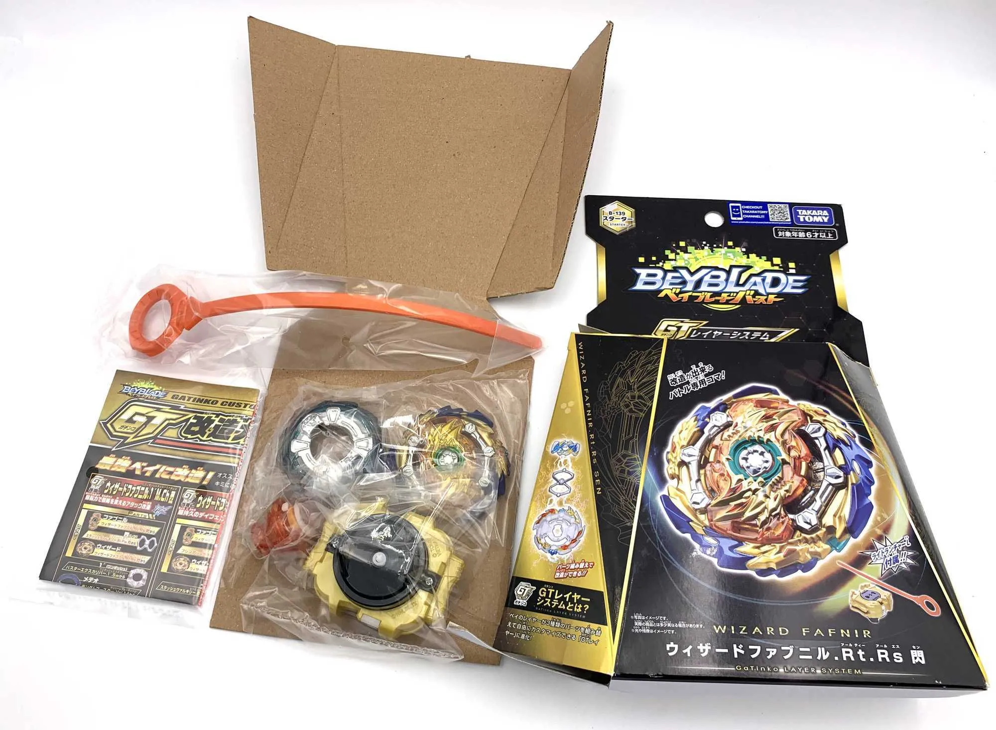 Takara Tomy originale Beyblade BURST GT B-139 Wizard Fafnir.RT.RS SEN B139 COME GIOCATTOLI PER I BAMBINI