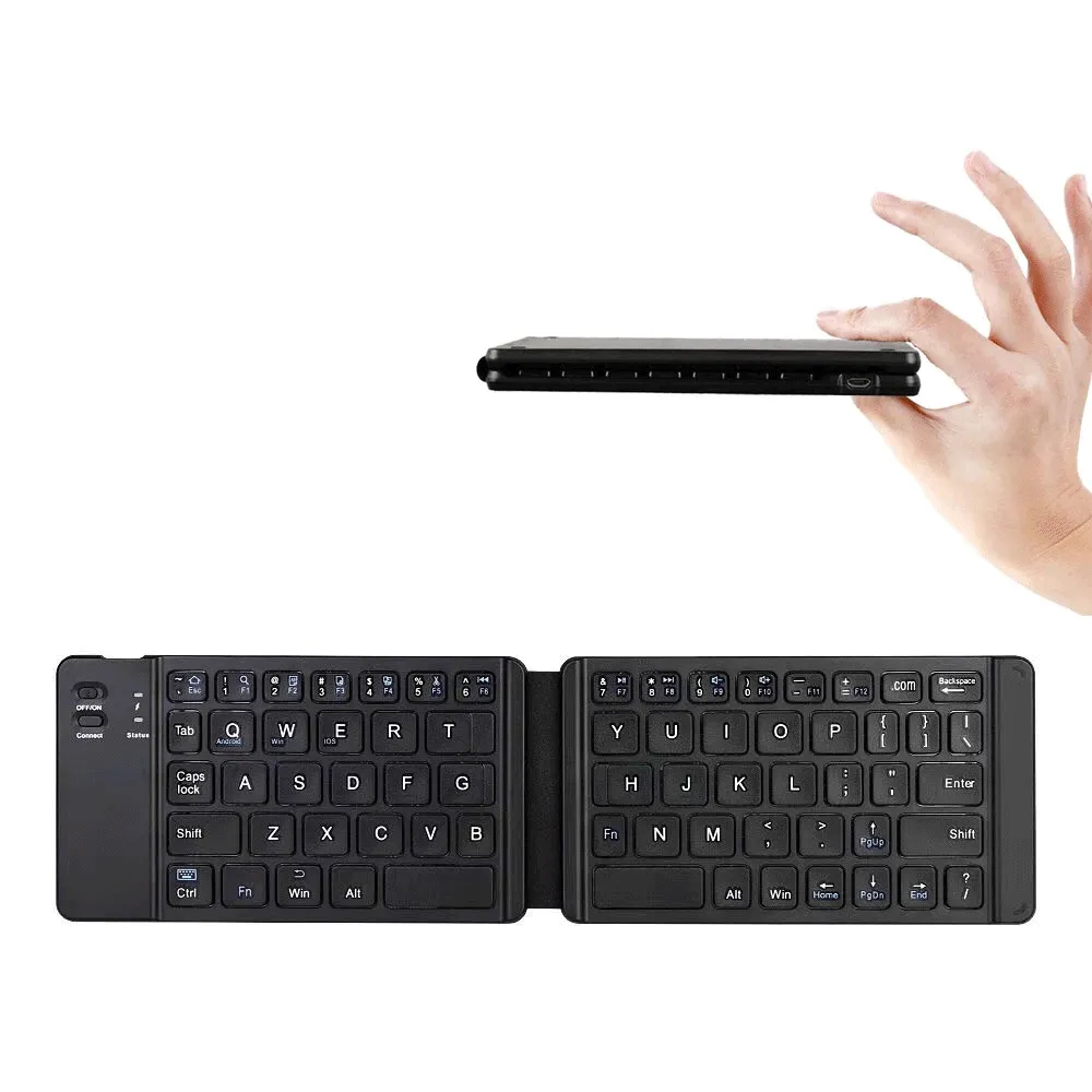 Mini teclado plegable de Bluetooth inalámbrico ligero, para iOS / Android / Windows iPad Tablet Three