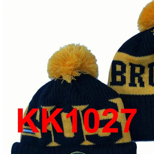 2021 Bruins Hockey Beanie North American Team Side Patch Winter Ward Sport Knit Hat Skull Caps A1