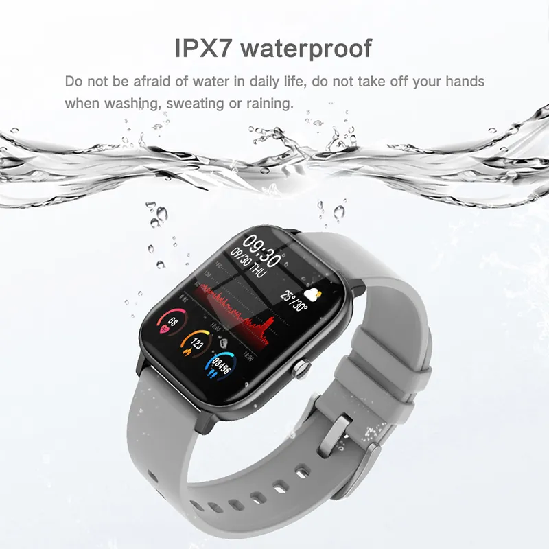 LIGE Smart Watch for Men Android iOS Fitness Trackers Waterproof  Smartwatches Black
