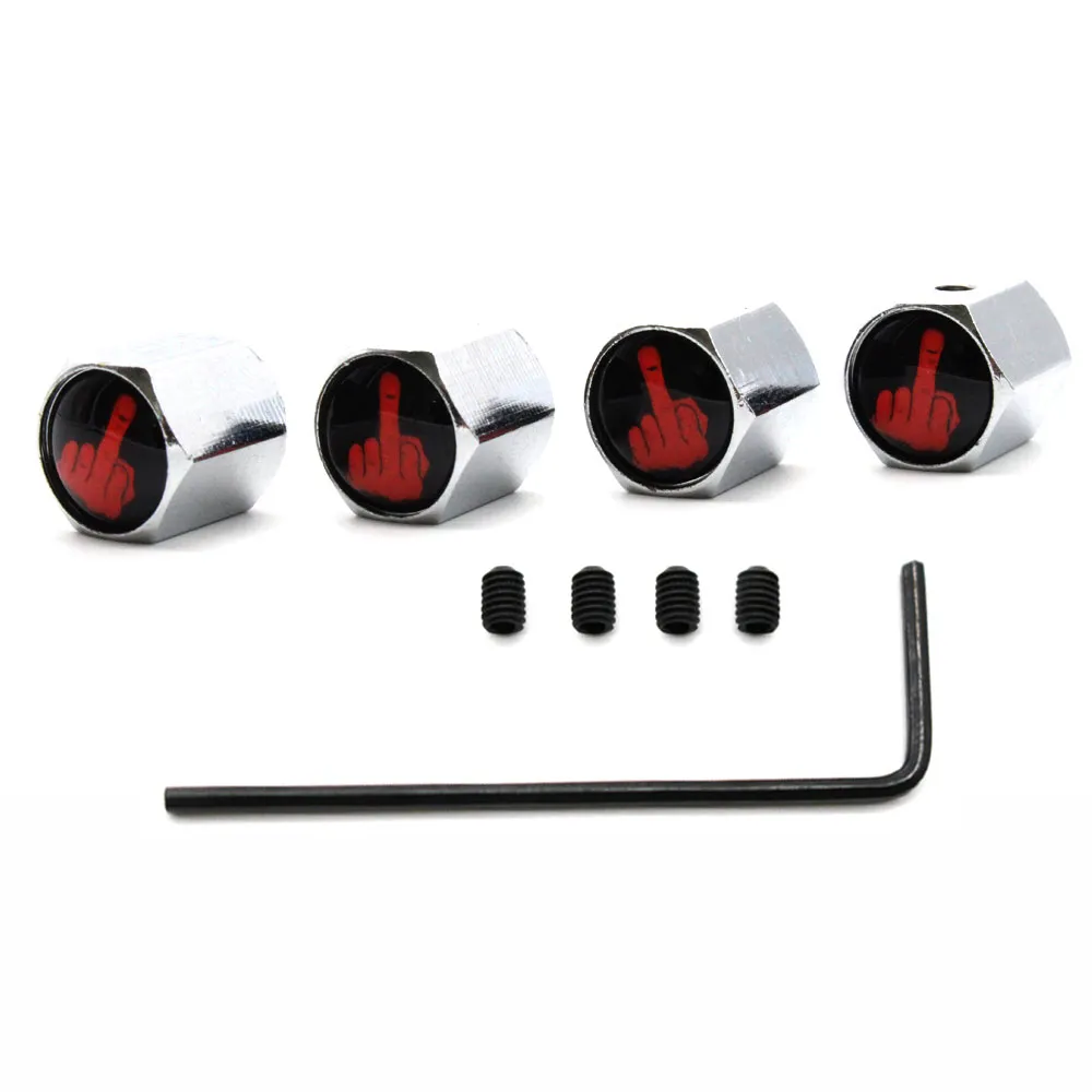 Tappi Coprivalvola Antifurto In Lega Di Zinco – Set Da 4 Con Chiave E Guarnizione In Gomma – Adatti Ad Auto, Moto, Bici – Nero/Argento/Oro