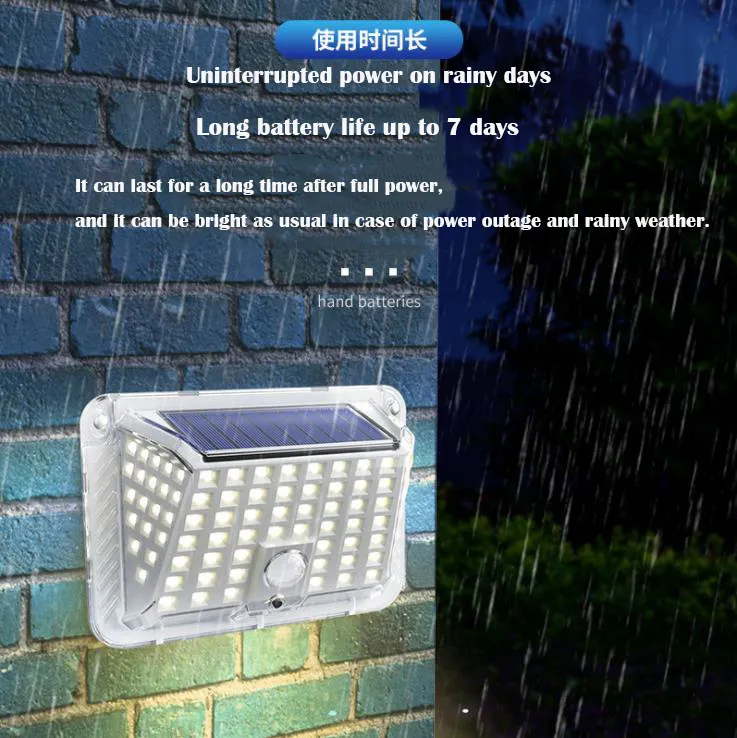 Solar outdoor street lamp Home Decor transparent human body induction patio wall lamps garden waterproof LED lighting