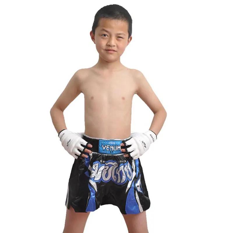 أطفال الأطفال نصف اصبع قفازات الملاكمة قفازات ساندا الكاراتيه الرمل حقيبة Taekwondo حامي سن 3-12