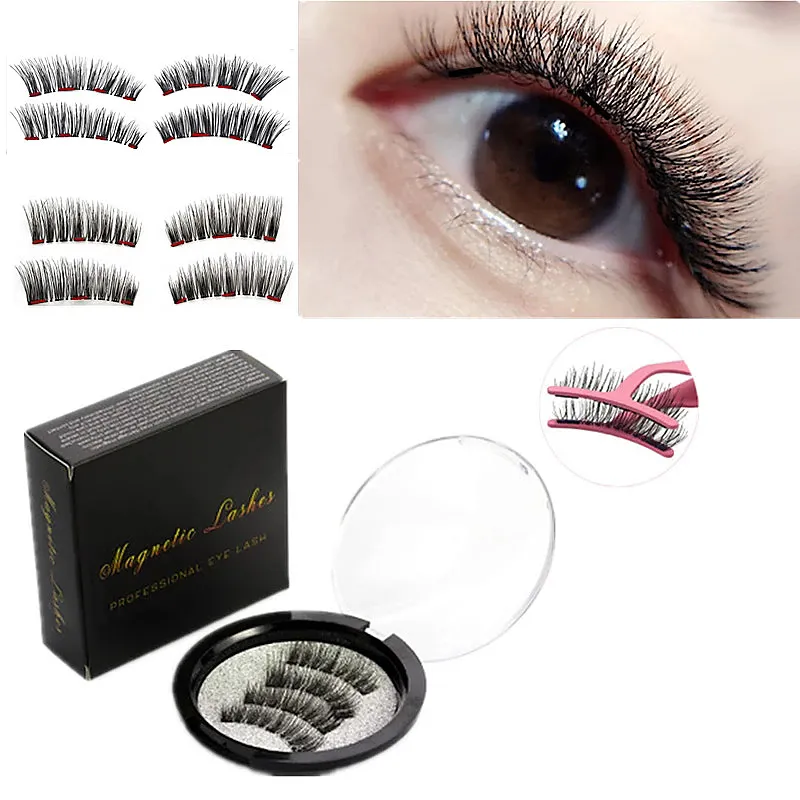 Wysokiej jakości wielokrotnego użytku 3D rzęsy magnetyczne z 3/4 Magnesy Handmade Makeup Extended Mink Eyelash 6 Style
