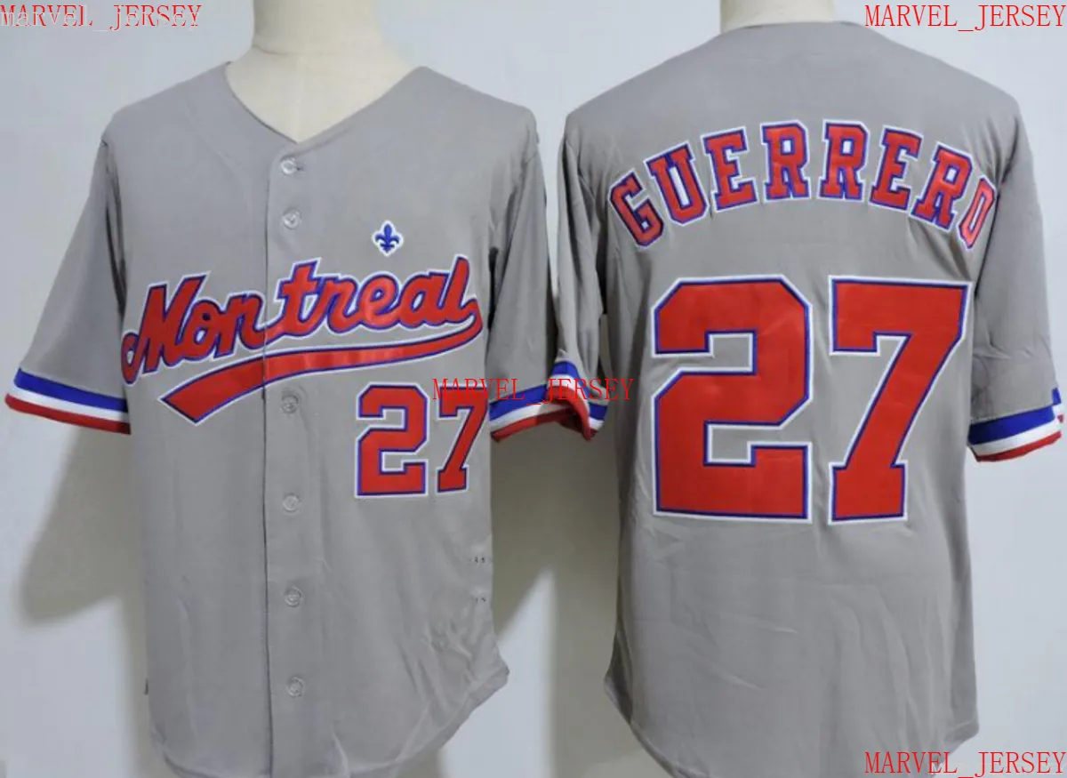 Maglie da baseball Vladimir Guerrero personalizzate a buon mercato cucite personalizza qualsiasi numero di nome maglia da uomo da donna giovanile XS-5XL