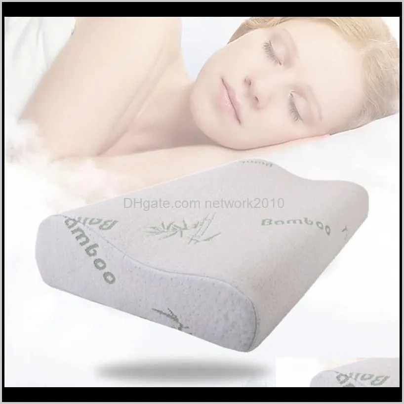 bamboo fiber pillow memory foam pillows slow rebound breathable pillow orthopedic neck fatigue relief cervical massage sleep neck