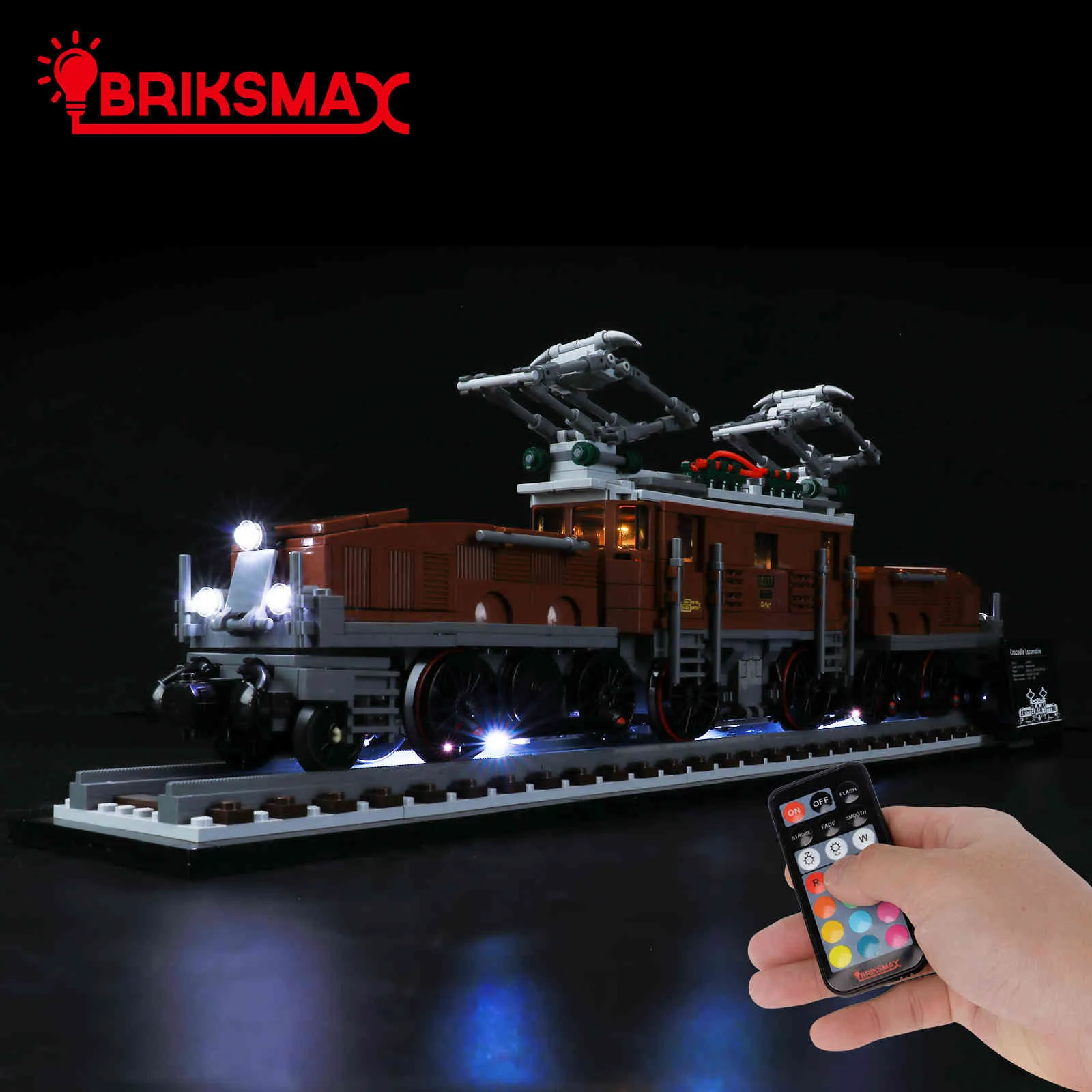 Briksmax LED ضوء كيت ل 10277 الخالق التمساح القاطرة، التحكم عن بعد آثار rbg x0503