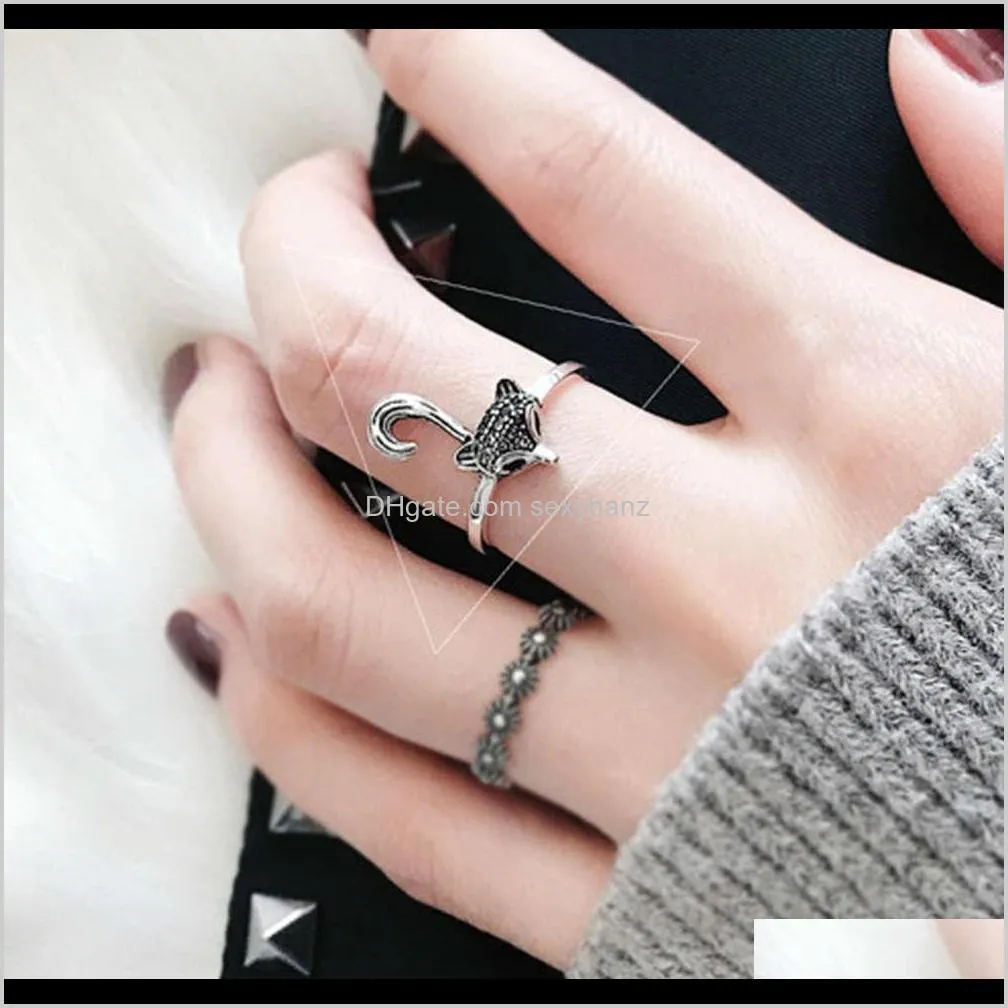 925 silver net red simple female roman numeral ins fashionable open ring versatile men`s accessories