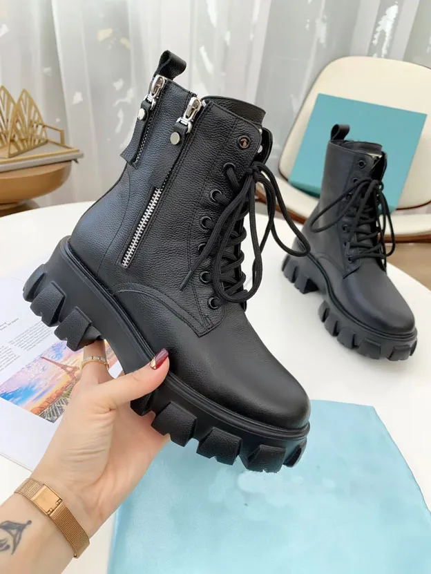 2021 à lacets nus Martin bottes concepteur de femmes chaussures en cuir véritable neige bottes pour femmes loisirs gros femmes hiver 35-40