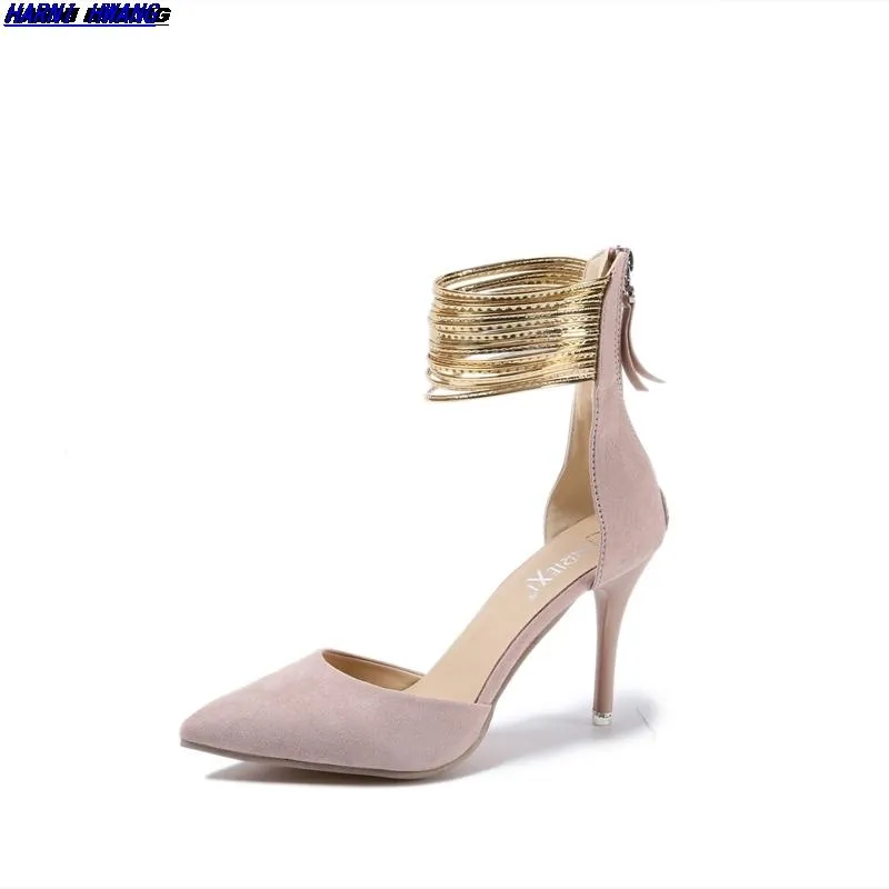 Dress Shoes 2021 High Heels Women's Fashion Pointed Toe Office Solid Color Flocking Light Wholesale