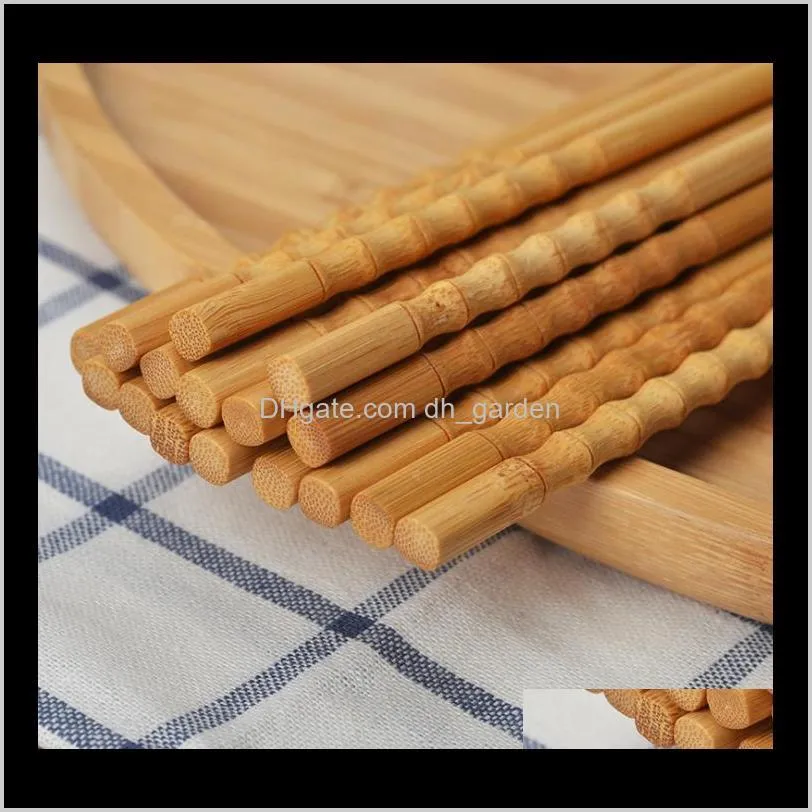 natural bamboo chopsticks traditional vintage handmade chinese dinner chopsticks home kitchen tableware wholesale fast shipping sn2359