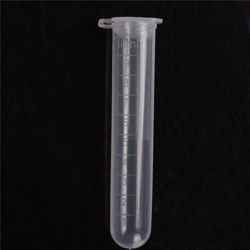 20 stks 10 ml Sample Test Tube Specimen Tube Lab Supplies Clear Micro Plastic Centrifugeer Vial Snap Cap Container voor LA