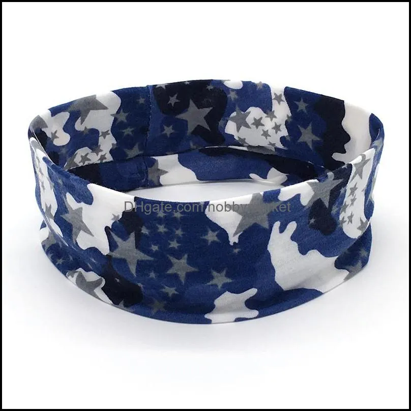 Luxury Camouflage Sports Headbands Men elastic cotton designer hairband Absorb sweat head scarf yoga head band For women Jewelry