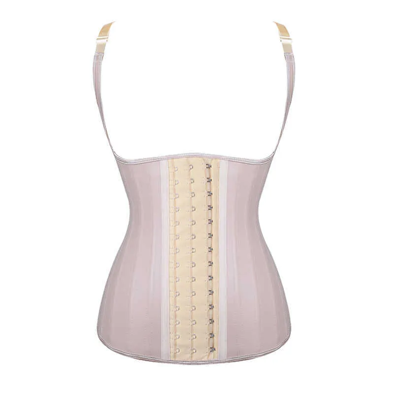 Latex Waist Trainer Stomach Shaper Corset With 25 Steel Bones For