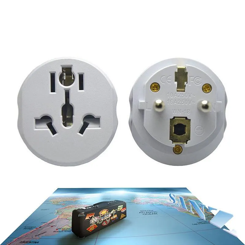 Smart Power Plugs Universal EU -plugconverter Adapter 2 Round Pin Socket Au US UK CN To Wall 16A 250V Home Travel