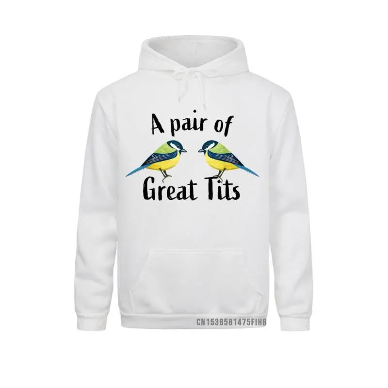Men's Hoodies & Sweatshirts A Pair Of Great Tits Funny Bird Gift Hoodie GroupWinter Long Sleeve Winter Plain Sportswears Man