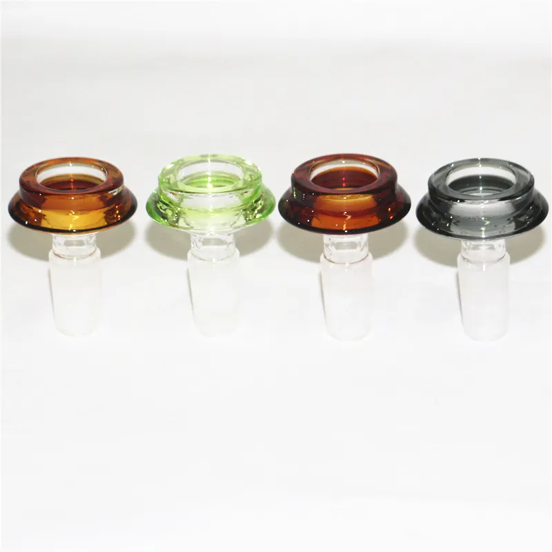 Nargile yüksek kaliteli borosilikat cam kaseler için bongs renkli kase 14mm çok kalın su borusu