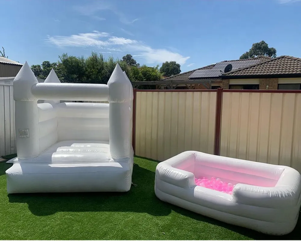 Free ship Inflatable bouncy castle wedding bounce house with Kids Ball Pit Baby Balls Pool Foam Swimming Pools for Birthday Party Activities Games