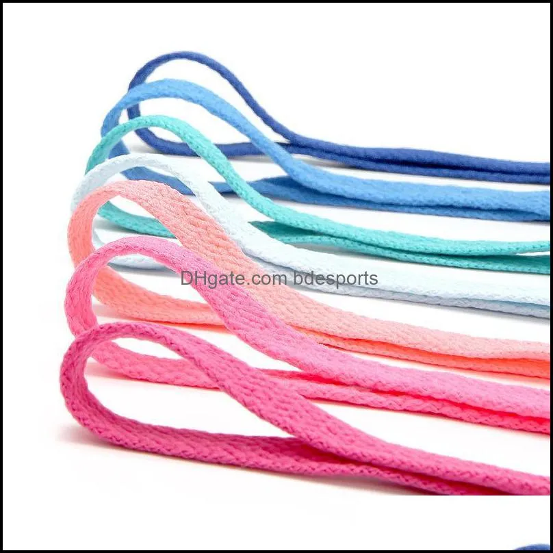 Flat Polyester Shoelaces Dress Canvas Shoes Lace Sneaker Boots Shoe Laces Unisex Strings Shoelace 24 Colors C55