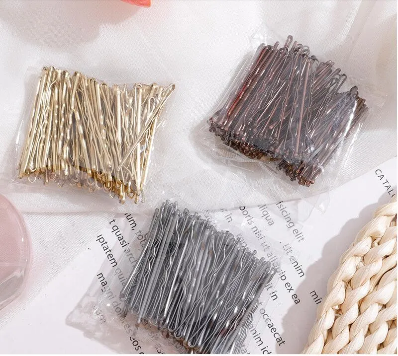 Bobby Pins 500 Zählen Sie Haarnadel mit Koffer für Mädchen Frauen Brötchen dick fein alle Haartypen