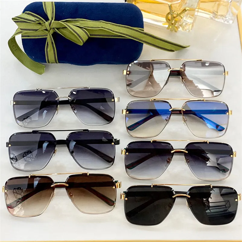 Sunglasses For Men and Women Summer style Anti-Ultraviolet 0398 Retro Plate metal Rectangular full frame fashion Eyeglasses Random Box