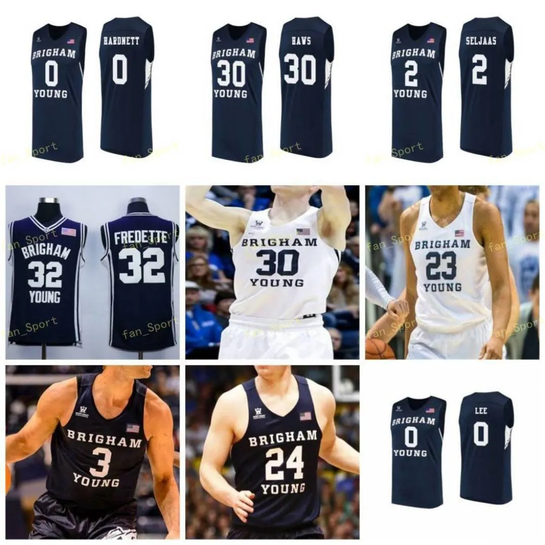 NCAA College BYU Cougars Maillot de basket-ball 1 Wyatt Lowell 10 Jesse Wade 13 Taylor Maughan 15 Cameron Pearson Ed personnalisé