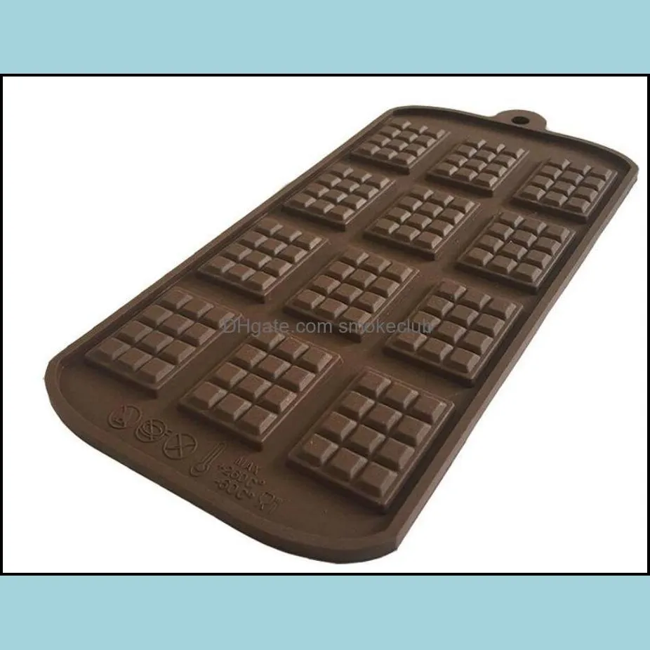 NEW Silicone Waffle Mold Fondant Molds DIY Chocolate Bar Mould Cake Decoration Tools Kitchen Baking Accessories