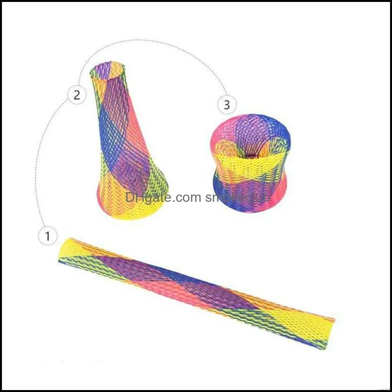 Cat Toys 5PCS Random Color Colorful Spring Tube Toy Stretchable Interactive Coil Teaser Training Dorakitten