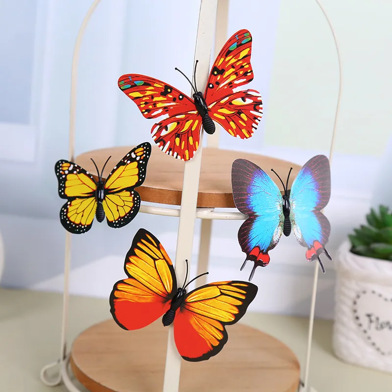 Konstgjorda 3D Butterfly Kylskåpmagneter Klistermärke Kylskåpmagneter Heminredning DH8899
